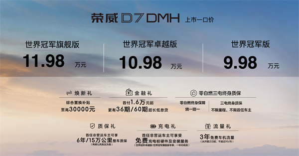 中国混动问鼎世界之巅，荣威DMH双车正式上市